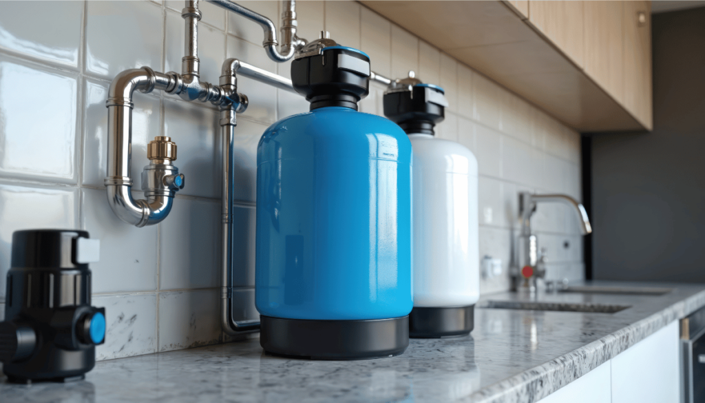 A home water softener system